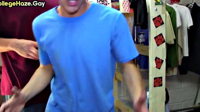 Real twink sucks cock and gets assfucked in dorm party