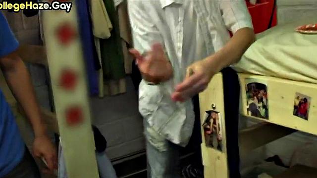 Real twink sucks cock and gets assfucked in dorm party