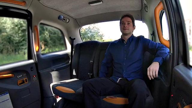 Big-titted cab driver rammed in car after blowjob