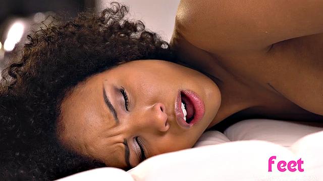 Hot ebony anal penetrated by lover