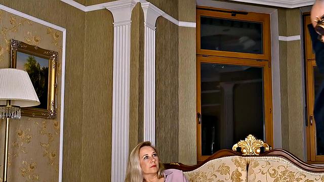 Watch G-Man's almost-in-black adventure with a blonde MILF in socks and doggystyle