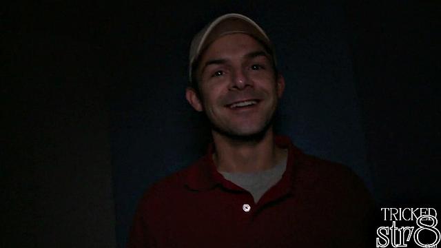 Athletic straight stud gets intense surprise at the glory hole with a hung gay guy