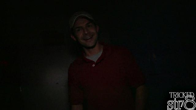 Athletic straight stud gets intense surprise at the glory hole with a hung gay guy