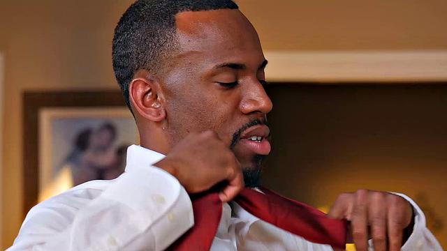 Blonde bombshell gives a steamy BJ & takes a BBC in all her holes