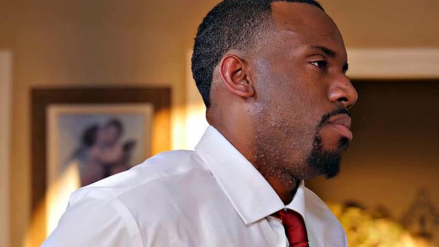 Blonde bombshell gives a steamy BJ & takes a BBC in all her holes