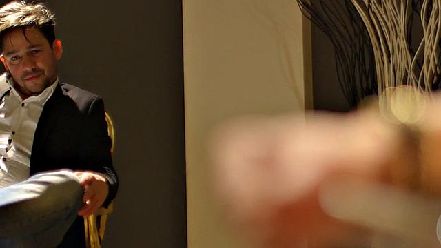 IR babe pussyfucked in 3some FFM voyeur sex