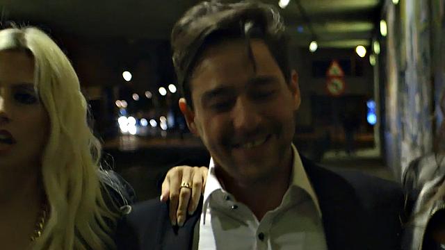 IR babe pussyfucked in 3some FFM voyeur sex