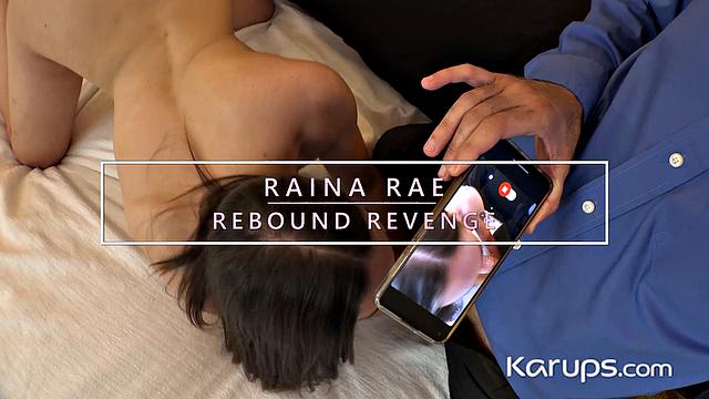 Raina Rae strips and rides cock on the couch
