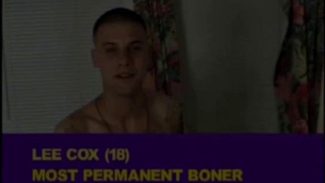 The heavily tattooed Lee enjoys a solo jerk off session