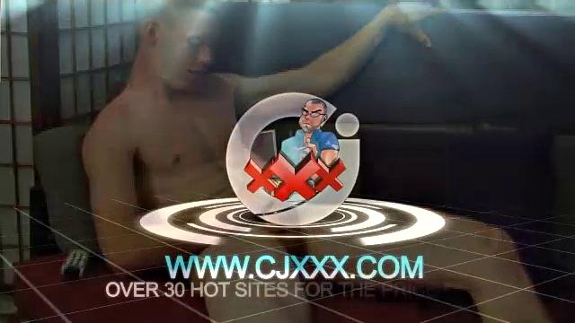 Justin hits the sofa and strips off the clothes as he strokes his hard cock. He jerks it tight while moving his hips. The young man doesn't talk much, but he knows how to get himself off.