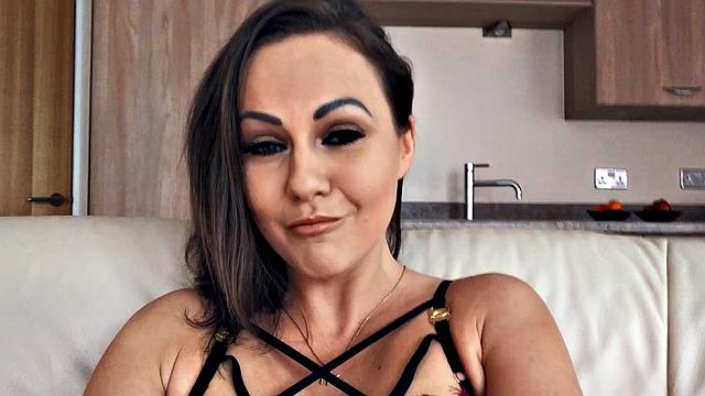 Oiled up and solo: Babe's bald pussy gets fingered and toyed while missing You