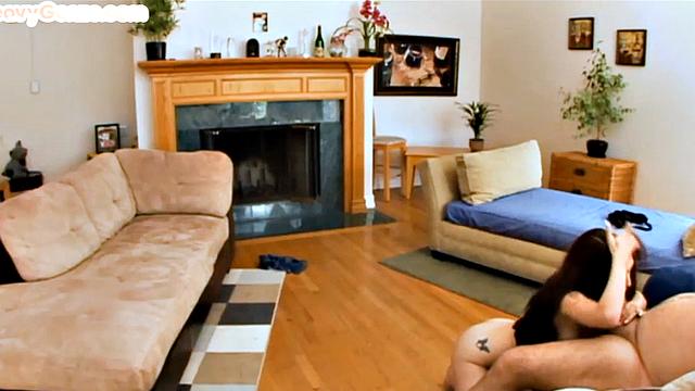 Deepthroating anal Gonzo babe POV fucked in oiled ass