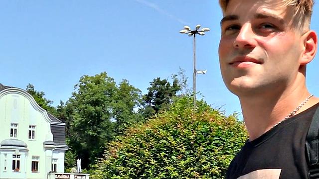 Euro gay fucked in asshole outdoor in nature
