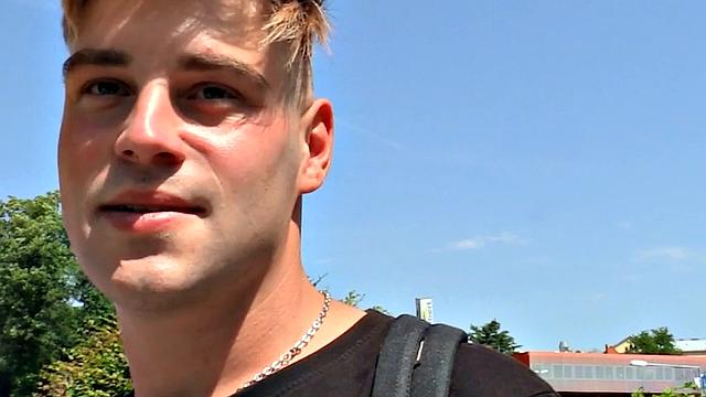 Euro gay fucked in asshole outdoor in nature