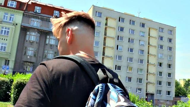 Euro gay fucked in asshole outdoor in nature