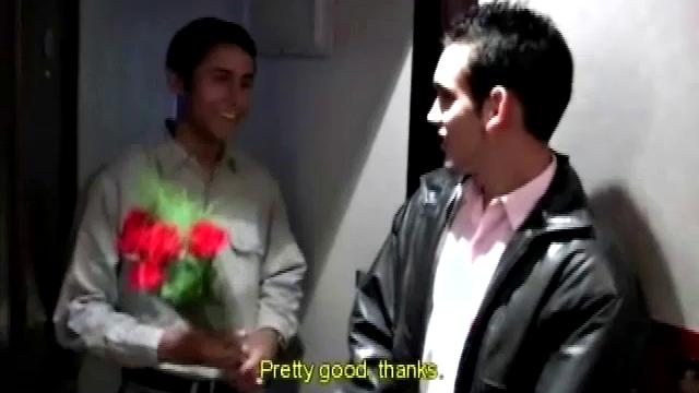 Macho Diego Vicente brings flowers to Juan Romero, and while he's putting them in water the two can't resist some spontaneous sex. Juan and Diego trade blowjobs, and then Diego fucks Juan from behind.