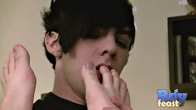 William & Trace Engage in Foot Play