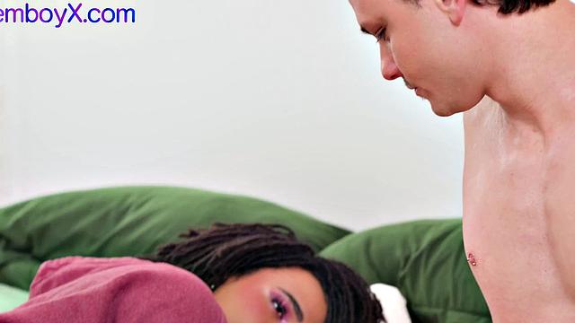 Dreadlock ebony spoils with anal