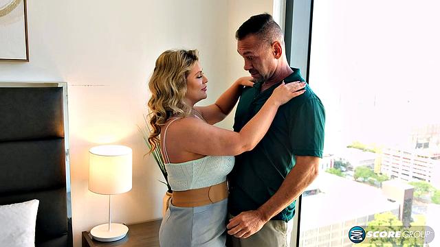 After Andie Anderson's brunch, her big tits and wet pussy are on the menu