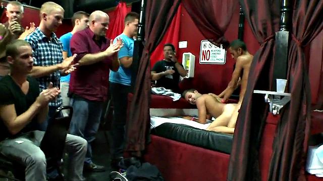 Real public gays enjoy anal on stripping party
