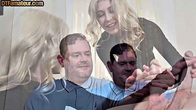 Cockhungry blonde gives sensual blowjob