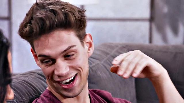 Racy TS babe deepthroating and got her cock sucked in 3some