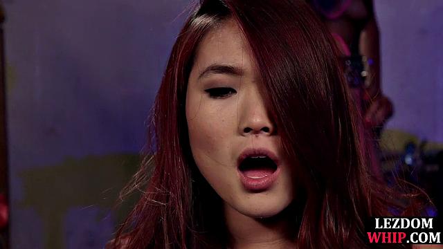 Cute asian licks nasty ebony babe