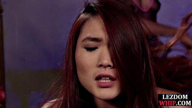 Cute asian licks nasty ebony babe