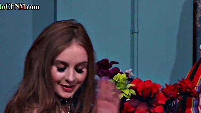 Brits CFNM babe gets fucked in front of group