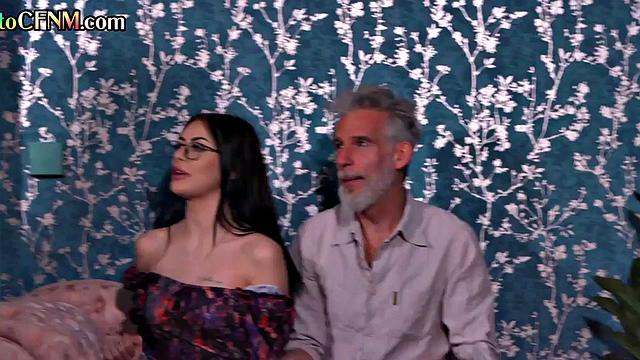 Brits CFNM babe gets fucked in front of group