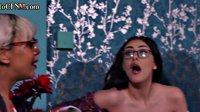 Brits CFNM babe gets fucked in front of group