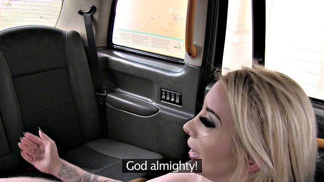 Horny escort gets a close call after getting pounded in the backseat