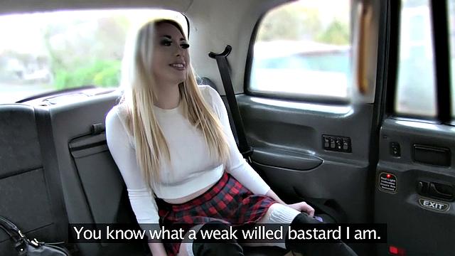 Horny escort gets a close call after getting pounded in the backseat