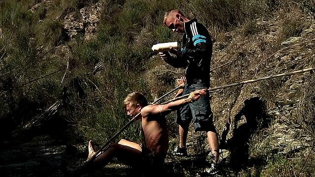 Chris Receives a Chav Cumshot - Featuring Chris Jansen & Ashton Bradley