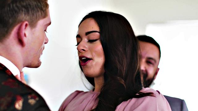 WE SWING BOTH WAYS - Hot Bisexual Office Threesome With Sophia Burns And Two Horny Males