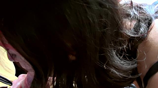 Latina amateur gives a steamy one-on-one handjob & gets a facial in the car