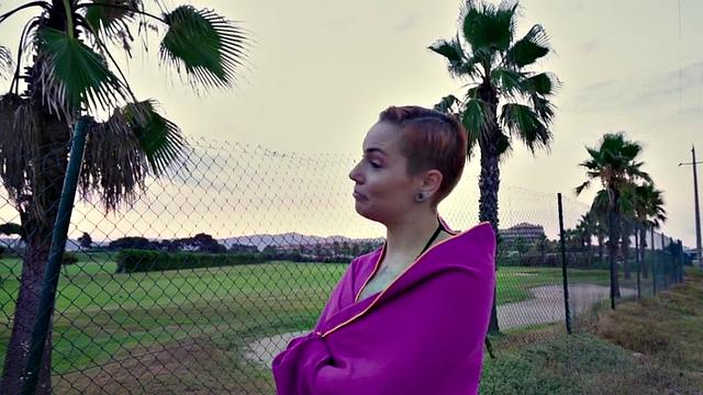 Shorthair inked babe paid to suck in POV before outdoor action