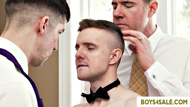 Raw footage of two horny Masters fuck this Twink