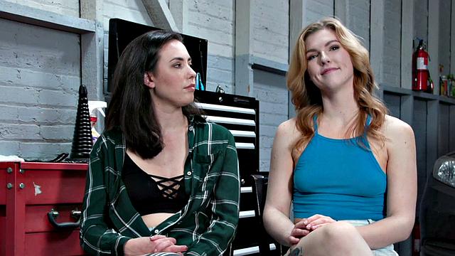 Analgaping redhead MILF fucked by lez domina