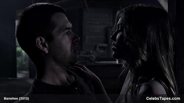 Lili Simmons flaunts her tiny frame & gives a sensual outdoor topless kiss