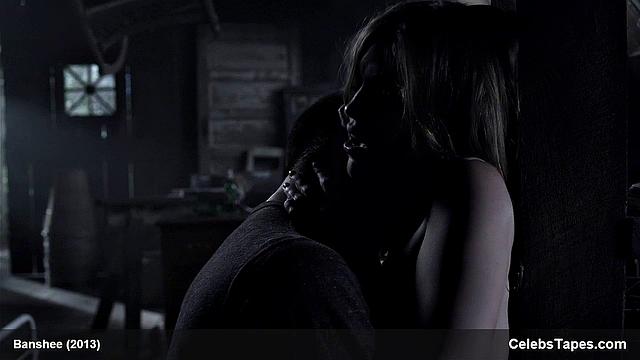 Lili Simmons flaunts her tiny frame & gives a sensual outdoor topless kiss