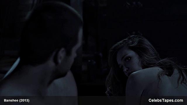 Lili Simmons flaunts her tiny frame & gives a sensual outdoor topless kiss