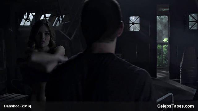 Lili Simmons flaunts her tiny frame & gives a sensual outdoor topless kiss