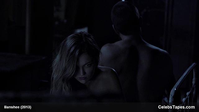 Lili Simmons flaunts her tiny frame & gives a sensual outdoor topless kiss