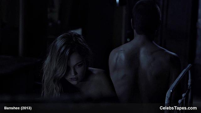 Lili Simmons flaunts her tiny frame & gives a sensual outdoor topless kiss