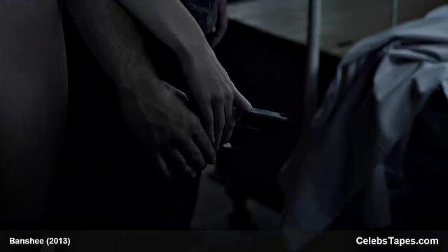 Lili Simmons flaunts her tiny frame & gives a sensual outdoor topless kiss