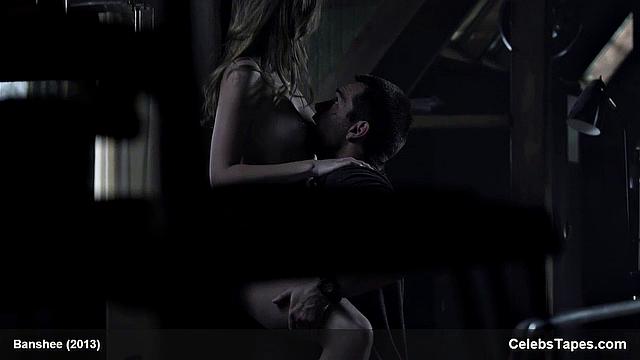 Lili Simmons flaunts her tiny frame & gives a sensual outdoor topless kiss