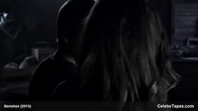 Lili Simmons flaunts her tiny frame & gives a sensual outdoor topless kiss