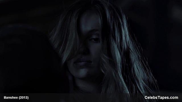 Lili Simmons flaunts her tiny frame & gives a sensual outdoor topless kiss