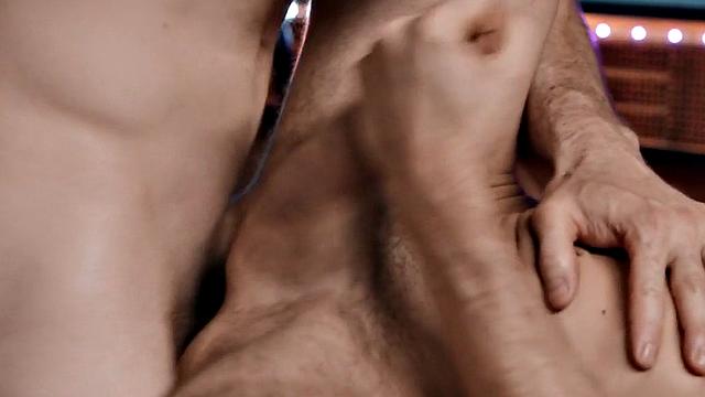 Athletic man fucks perverted stud in ass in doggystyle